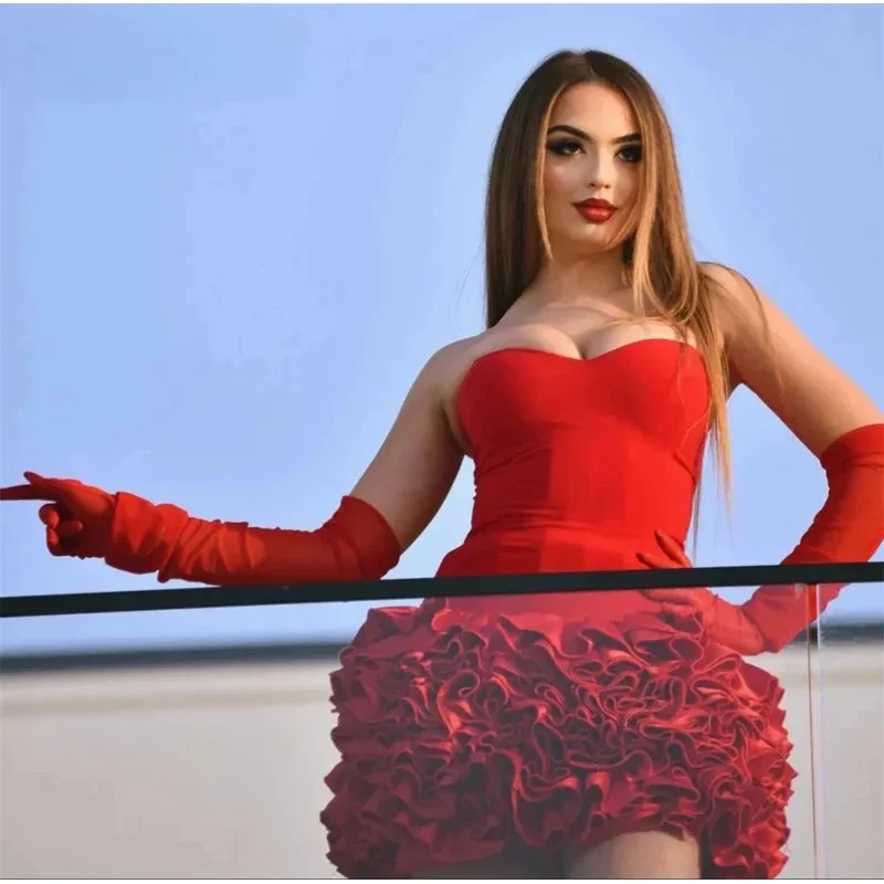 Red Prom Dresses Woman Elegant Party Dresses for Women Luxury Women Evening Dress Short Skirt 3D Flowers Customized
Red Prom Dresses Woman Elegant Party Dresses for Women Luxury Women Evening Dress Short Skirt 3D Flowers Customized