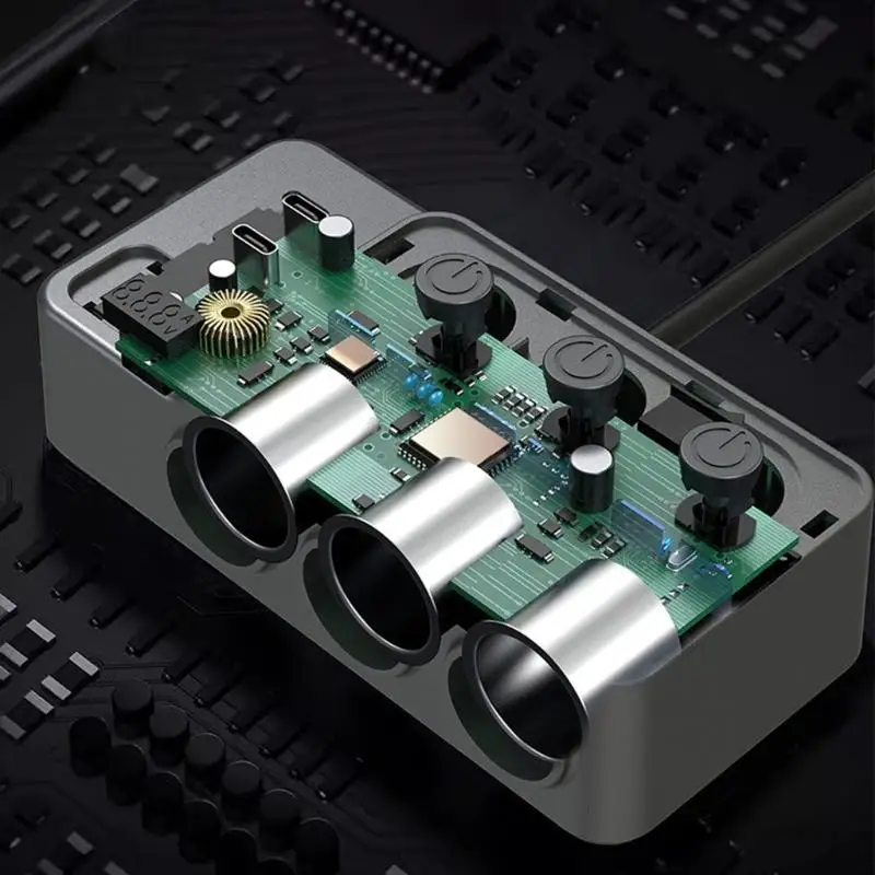 G7NA Cigarettes Lighter Splitter Car Charging Adapter 3 Socket USB C Super Fast Charging for 12V/24V Vehicle with LED Display
G7NA Cigarettes Lighter Splitter Car Charging Adapter 3 Socket USB C Super Fast Charging for 12V/24V Vehicle with LED Display