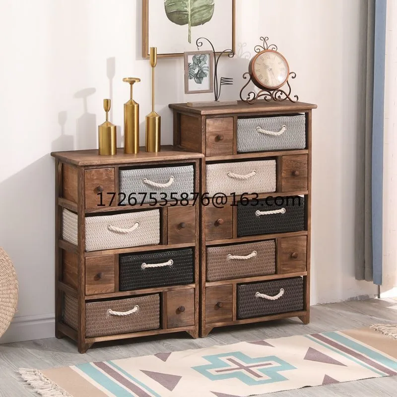 Комод из цельного дерева, пасторальный шкаф из ротанга для хранения вещей, шкаф для хранения в гостиной, шкаф для хранения в спальне, угловой узкий шкаф с выдвижным ящиком
Комод из цельного дерева, пасторальный шкаф из ротанга для хранения вещей, шкаф для хранения в гостиной, шкаф для хранения в спальне, угловой узкий шкаф с выдвижным ящиком