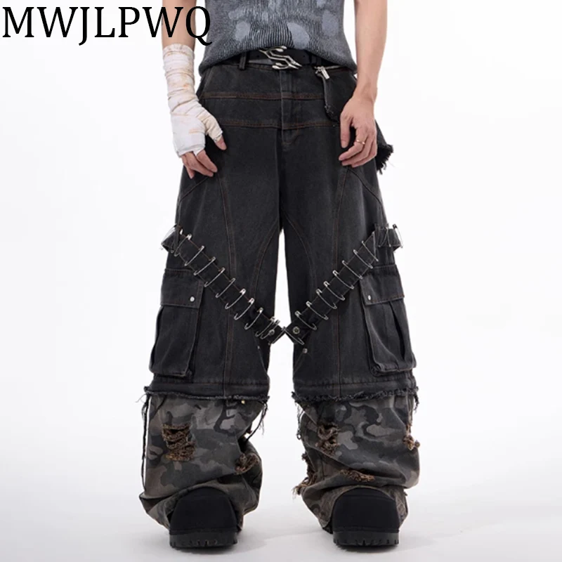 MWJLPWQ Detachable Niche Design Structure Jeans Men's Pin Heavy Camouflage Spliced WIde Leg Pants Fashion New Trousers 010803
MWJLPWQ Detachable Niche Design Structure Jeans Men's Pin Heavy Camouflage Spliced WIde Leg Pants Fashion New Trousers 010803