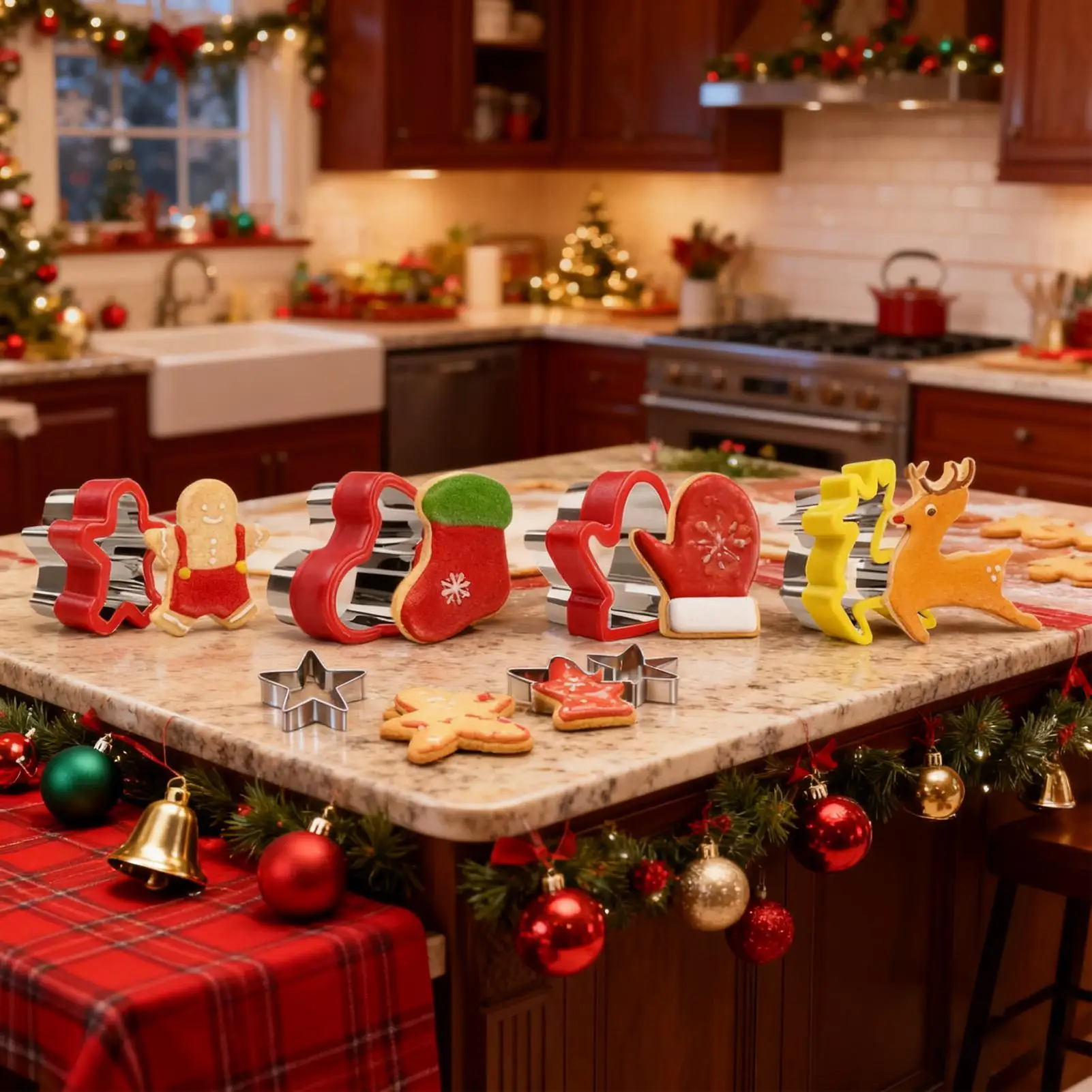 Cookie Cutter 8 Pieces Kitchen Baking Mold Stainless Steel Snowflake Tree Gingerbread Deer Santa Claus Pastry Cutter For Cookie
Cookie Cutter 8 Pieces Kitchen Baking Mold Stainless Steel Snowflake Tree Gingerbread Deer Santa Claus Pastry Cutter For Cookie