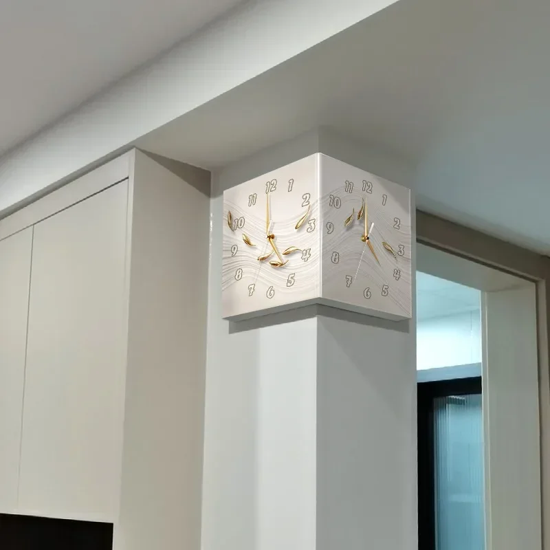 Creative Corner Clock Living Room Bedroom Wall Lamp Painting Double-sided Wall Clock Home Decoration Art Ornaments Accessories
Creative Corner Clock Living Room Bedroom Wall Lamp Painting Double-sided Wall Clock Home Decoration Art Ornaments Accessories