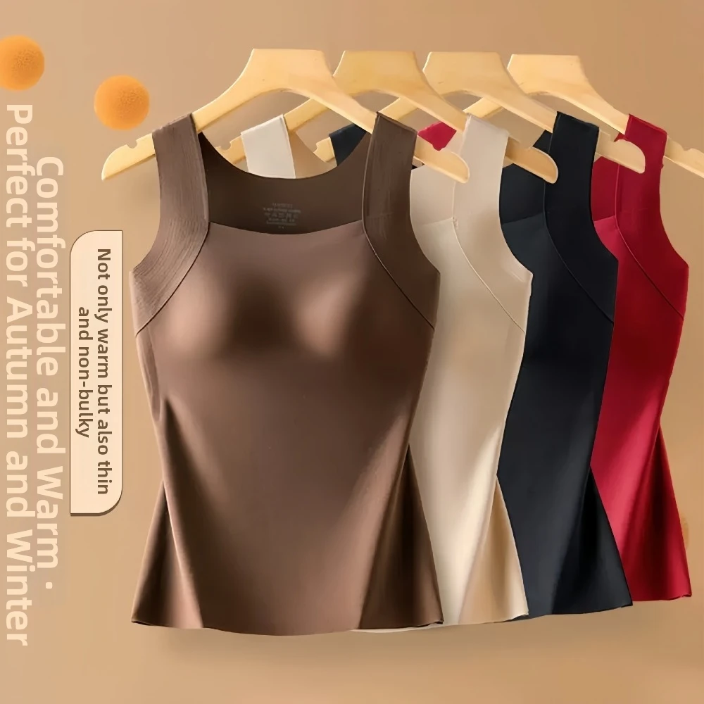 Breathable Built-in Bra Seamless Camisole U Neck Fixed Cup Bottoming Underwear Wireless Stretchy Thermal Vest Base Layer
Breathable Built-in Bra Seamless Camisole U Neck Fixed Cup Bottoming Underwear Wireless Stretchy Thermal Vest Base Layer