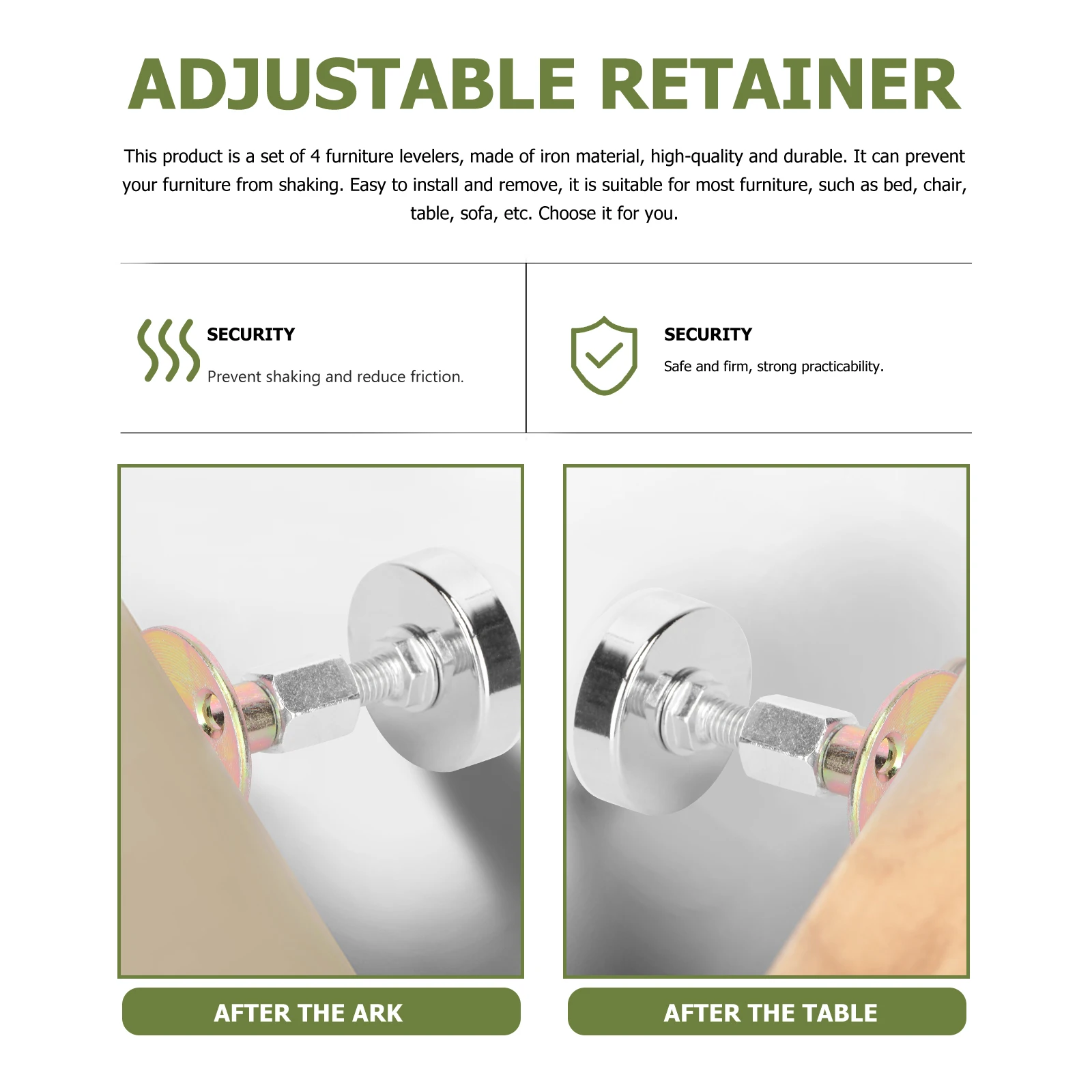 4 Pcs Bedside Fixator Stainless Steel Furniture Stabilizer Wall Protector Anti Noise Adjustable Holder For Home Bedroom
4 Pcs Bedside Fixator Stainless Steel Furniture Stabilizer Wall Protector Anti Noise Adjustable Holder For Home Bedroom
