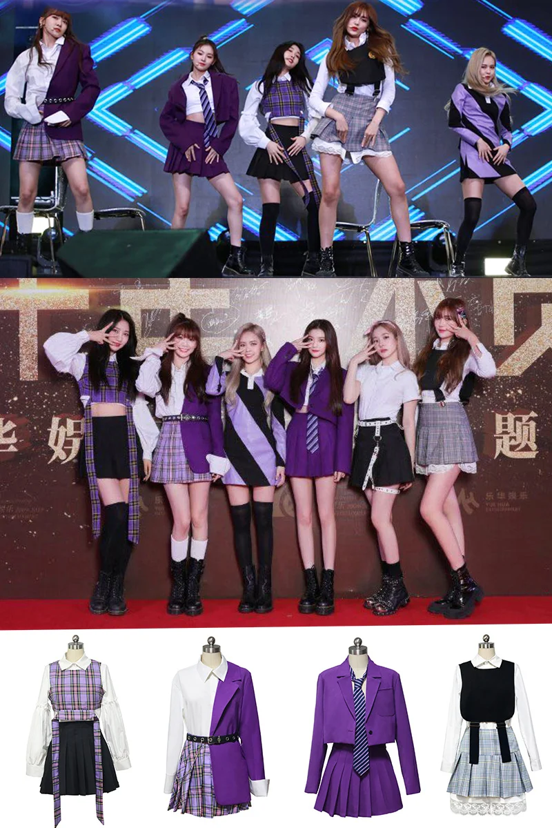 K-pop Everglow College Style Blazers Shirts Vest Tops Jazz Dancewear Hip Hop Dancer Outfit Sexy Mini Pleated Skirt Women Suits
K-pop Everglow College Style Blazers Shirts Vest Tops Jazz Dancewear Hip Hop Dancer Outfit Sexy Mini Pleated Skirt Women Suits