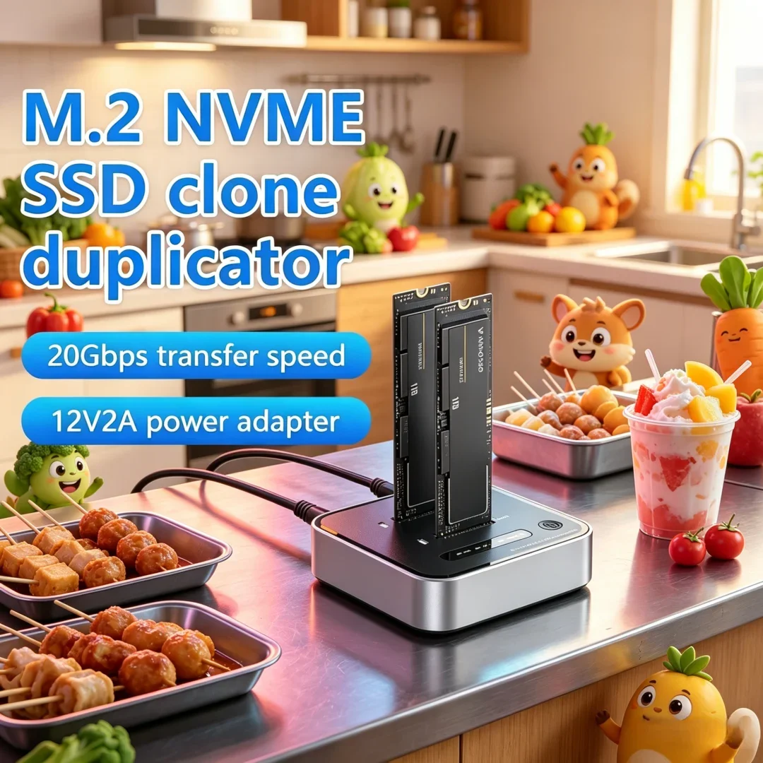 Ingeniously Polished Dual-Bay M.2 NVME SSD Clone M.2 NVme SSD Reader 20Gbps USB3.2 Type C OFFline Clone Duplicator NVme PCIE
Ingeniously Polished Dual-Bay M.2 NVME SSD Clone M.2 NVme SSD Reader 20Gbps USB3.2 Type C OFFline Clone Duplicator NVme PCIE