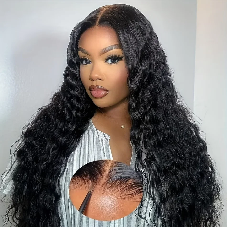 40 Inch Deep Wave Glueless Human Hair Ready To Wear Water Wave For Women 5x5 Transpare Lace Closure Wig Pre Plucked 250 Density
40 Inch Deep Wave Glueless Human Hair Ready To Wear Water Wave For Women 5x5 Transpare Lace Closure Wig Pre Plucked 250 Density