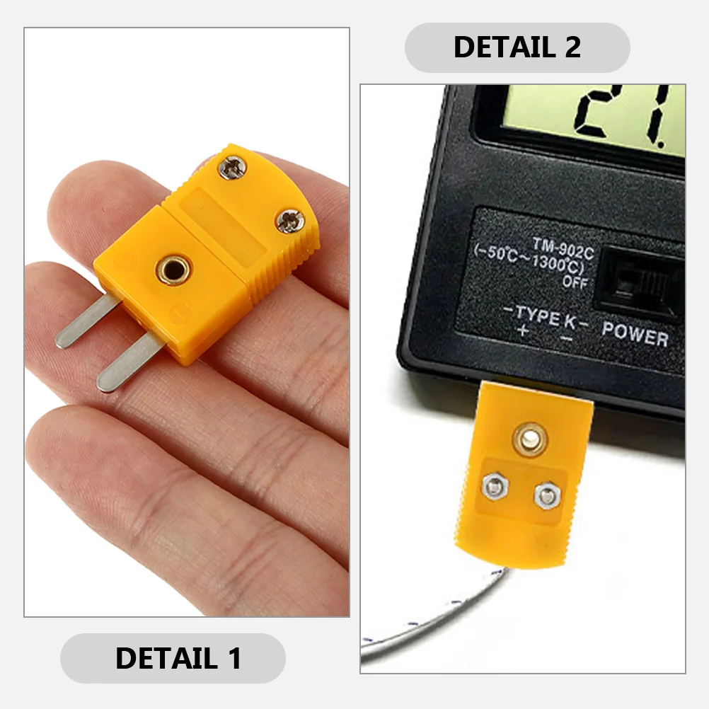 6pcs K Type Thermocouple Plug Connector ABS Male Female Adapter Easy Installation Stable Results Instrument
6pcs K Type Thermocouple Plug Connector ABS Male Female Adapter Easy Installation Stable Results Instrument