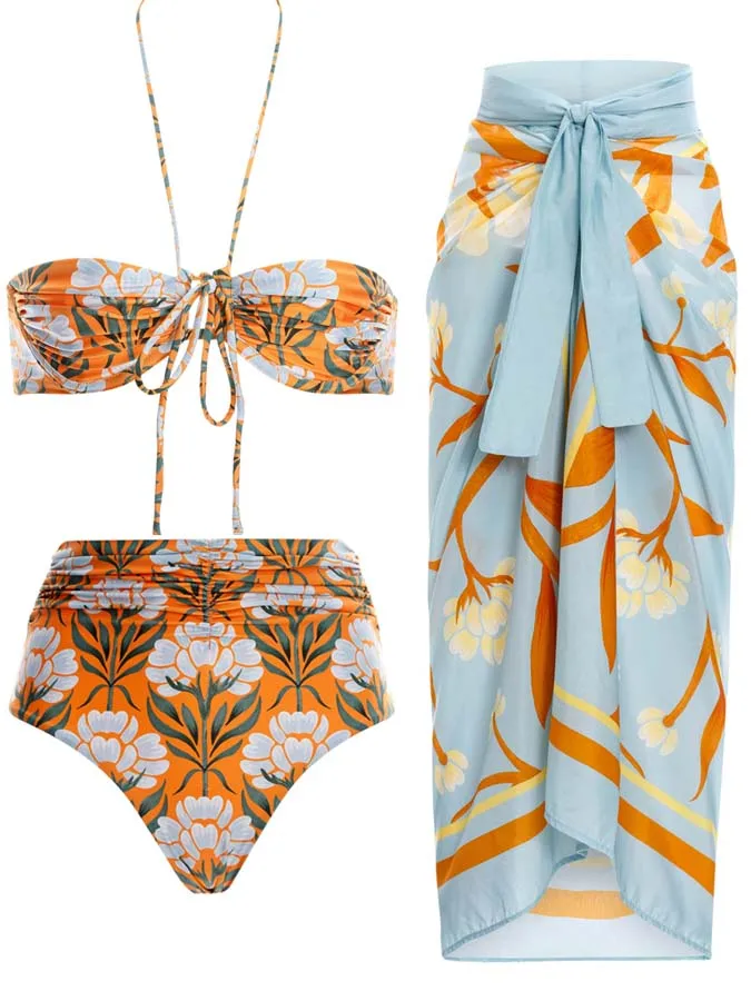 Summer 2024 Fashion Design Print Halterneck Women's Swimsuit Two-piece Skinny Covered Bikini Bohemian Beachwear
Summer 2024 Fashion Design Print Halterneck Women's Swimsuit Two-piece Skinny Covered Bikini Bohemian Beachwear