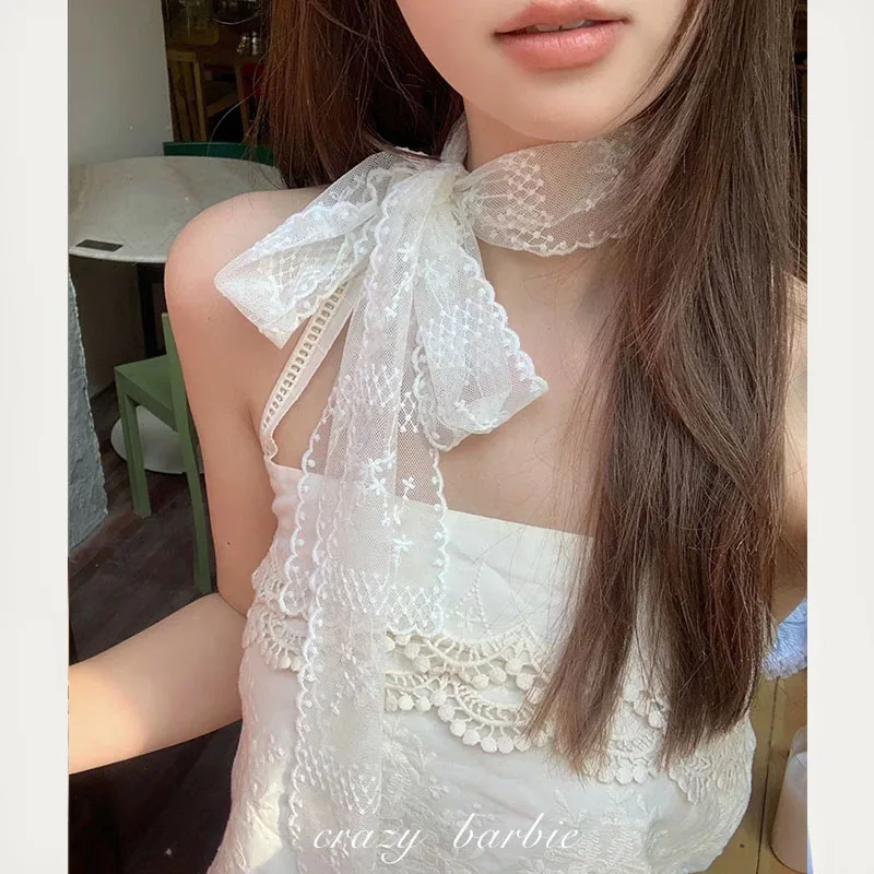 Lace Scarves for Women Spring and Summer New Style Versatile Flowers Long Scarf Ribbon Thin and Narrow Hair Tie Headband Ladies
Lace Scarves for Women Spring and Summer New Style Versatile Flowers Long Scarf Ribbon Thin and Narrow Hair Tie Headband Ladies