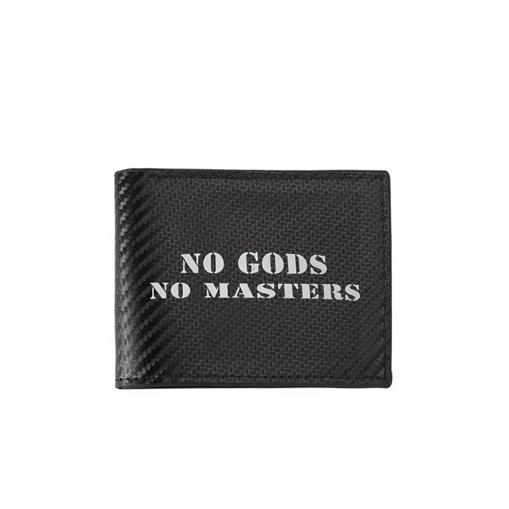 Черные мужские кошельки Words «NO GODS NO MASTERS», простой деловой современный стильный дизайн с принтом, подарки для отца, парня, Рождества
Черные мужские кошельки Words «NO GODS NO MASTERS», простой деловой современный стильный дизайн с принтом, подарки для отца, парня, Рождества