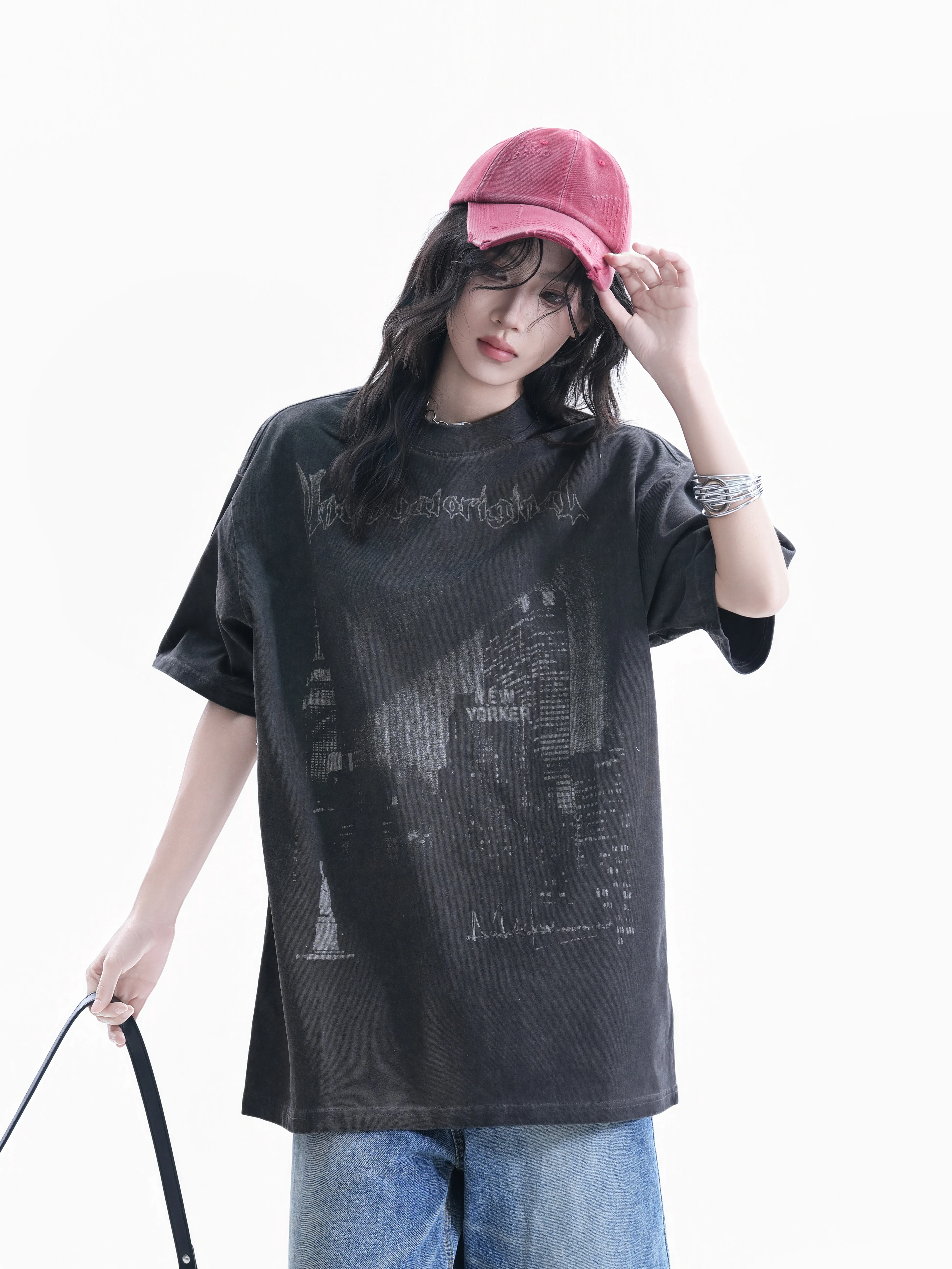 Retro Gradient Short Sleeve T-Shirt Women's Cotton Casual Style Printed Loose Fit round Neck Basic Versatile Top for Couples
Retro Gradient Short Sleeve T-Shirt Women's Cotton Casual Style Printed Loose Fit round Neck Basic Versatile Top for Couples