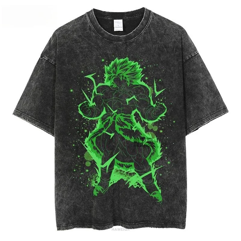 Dragon Ball Retro Washed Cotton T-Shirt Men's Oversize Casual Green Aura Super Saiyan Broly Print Unisex Short Sleeve Streetwear
Dragon Ball Retro Washed Cotton T-Shirt Men's Oversize Casual Green Aura Super Saiyan Broly Print Unisex Short Sleeve Streetwear