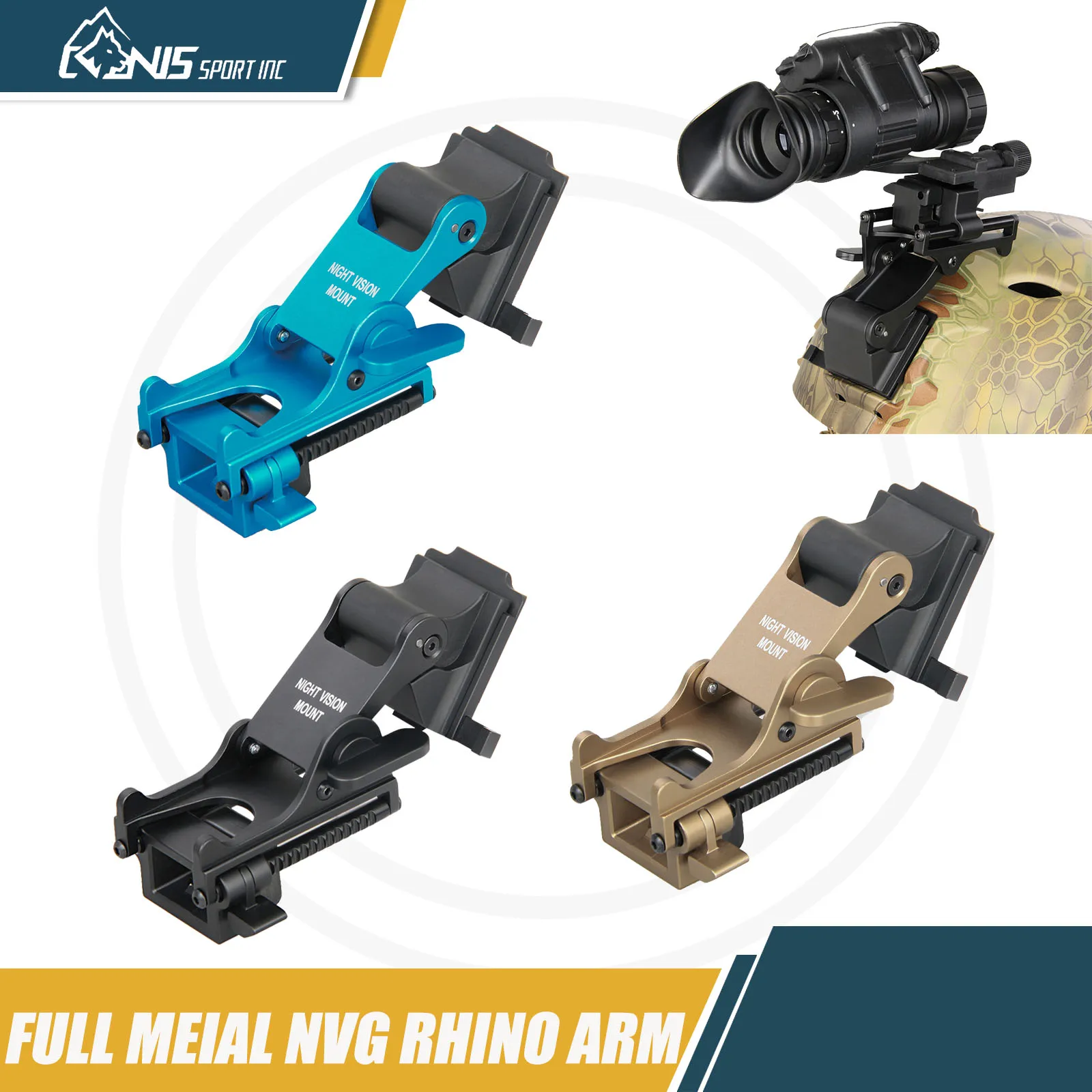 CANIS SPORT INC TacticalRhino Mount NVG Mount PVS 14 Night Vision Goggles Metal Helmet Mount for PVS 14
CANIS SPORT INC TacticalRhino Mount NVG Mount PVS 14 Night Vision Goggles Metal Helmet Mount for PVS 14