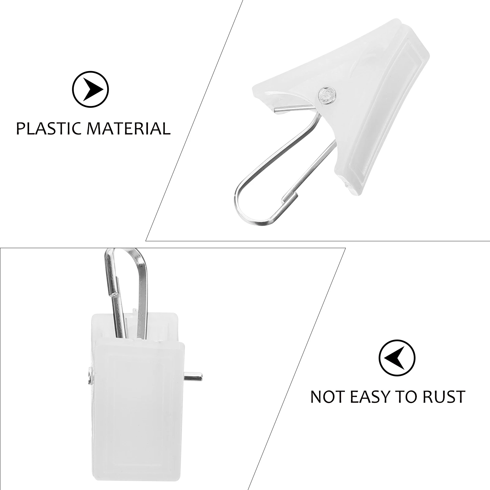 20pcs White Plastic Press Stud Clips for Hanging Curtains Sheets Shower Drapes Decorative Hooks Strong Clip Set Small Size
20pcs White Plastic Press Stud Clips for Hanging Curtains Sheets Shower Drapes Decorative Hooks Strong Clip Set Small Size