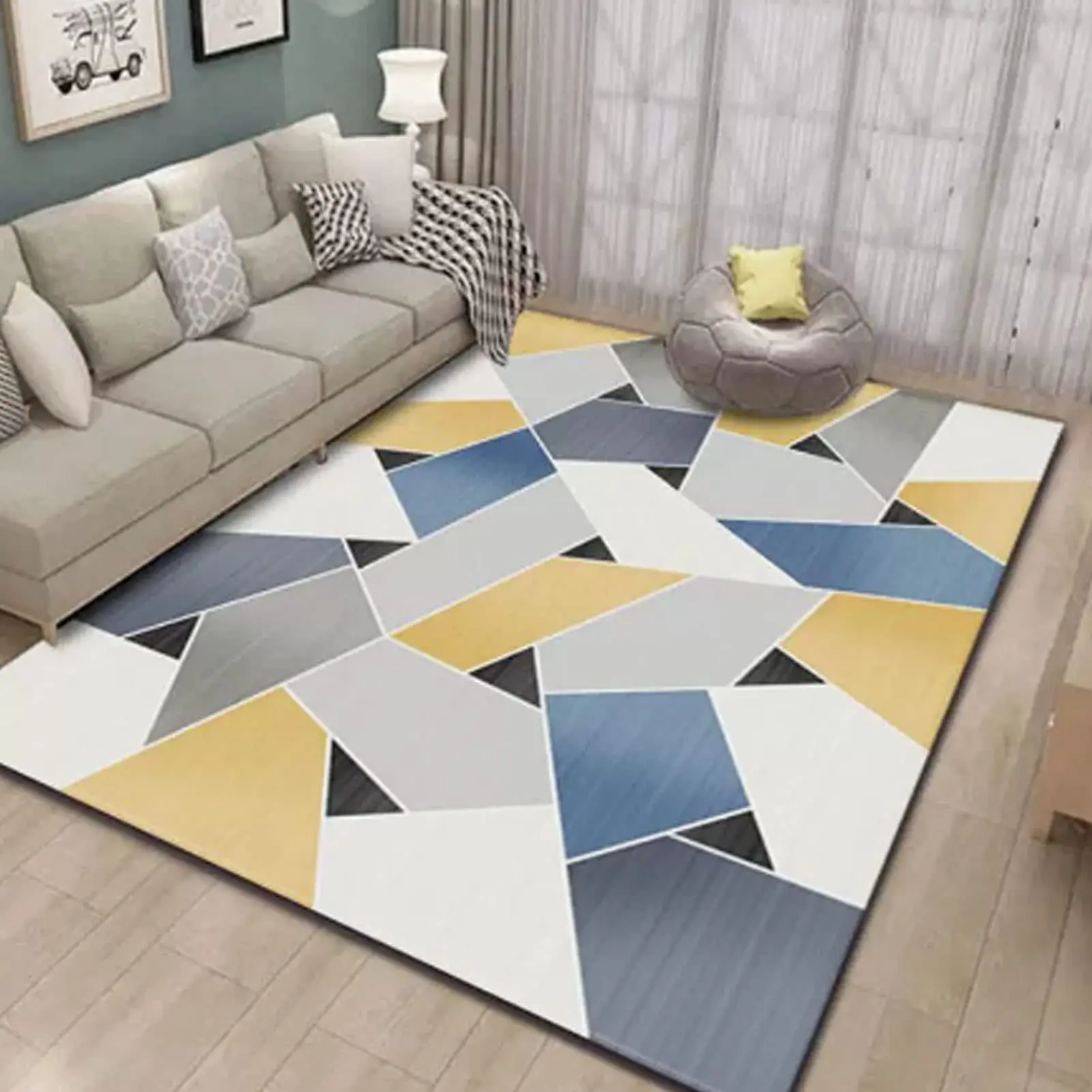 VIKAMA modern geometric loop pile carpet stain-resistant waterproof bedroom bedside carpet entryway floor mat home decoration
VIKAMA modern geometric loop pile carpet stain-resistant waterproof bedroom bedside carpet entryway floor mat home decoration