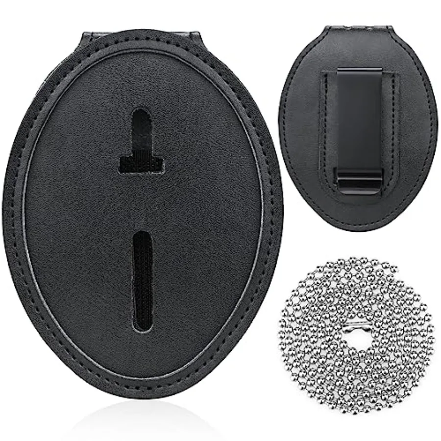 Police Badge Holder, Security Badge Holder Belt Clip, Metal Clip and Chain Included, Universal Leather Holder for Law Enforceme
Police Badge Holder, Security Badge Holder Belt Clip, Metal Clip and Chain Included, Universal Leather Holder for Law Enforceme