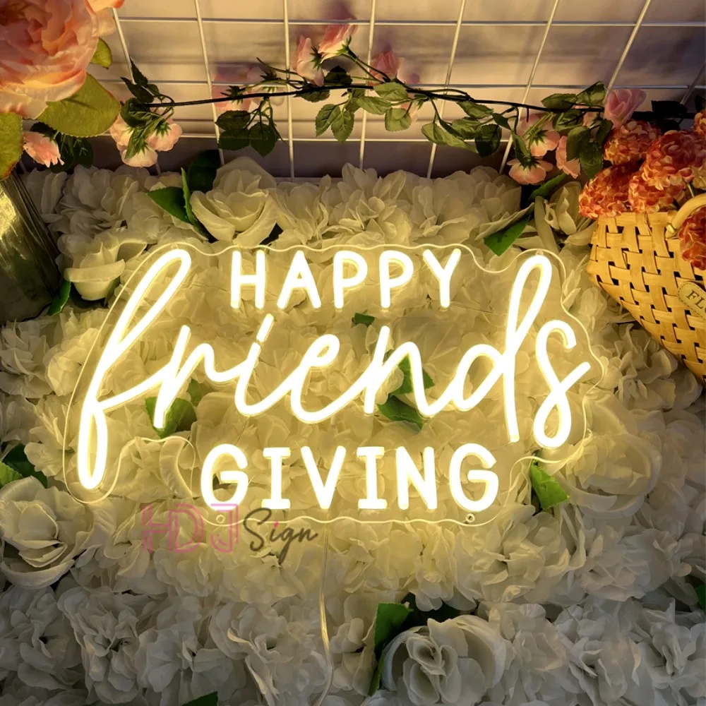 Happy Friends Giving Neon Sign Led Wall Home Room Decor Wedding Neon Lights Party Bedroom Thanksgiving Day Decoration Gift Signs
Happy Friends Giving Neon Sign Led Wall Home Room Decor Wedding Neon Lights Party Bedroom Thanksgiving Day Decoration Gift Signs