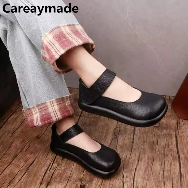 Careaymade-Genuine Leather wider toe women's shoes,Soft soles Handmade Round Head Thick Bottom Slope Heel Mary Jane Single Shoes
Careaymade-Genuine Leather wider toe women's shoes,Soft soles Handmade Round Head Thick Bottom Slope Heel Mary Jane Single Shoes