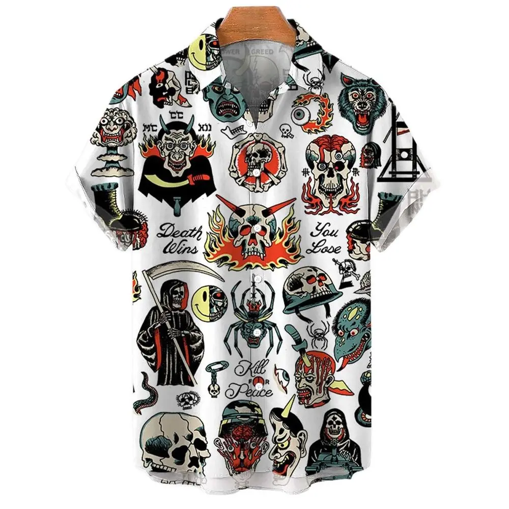 3d Skull Party Hawaiian Shirt Men's Casual Loose Breathable Summer Men Streetwear Short Sleeve Beach EU Size
3d Skull Party Hawaiian Shirt Men's Casual Loose Breathable Summer Men Streetwear Short Sleeve Beach EU Size