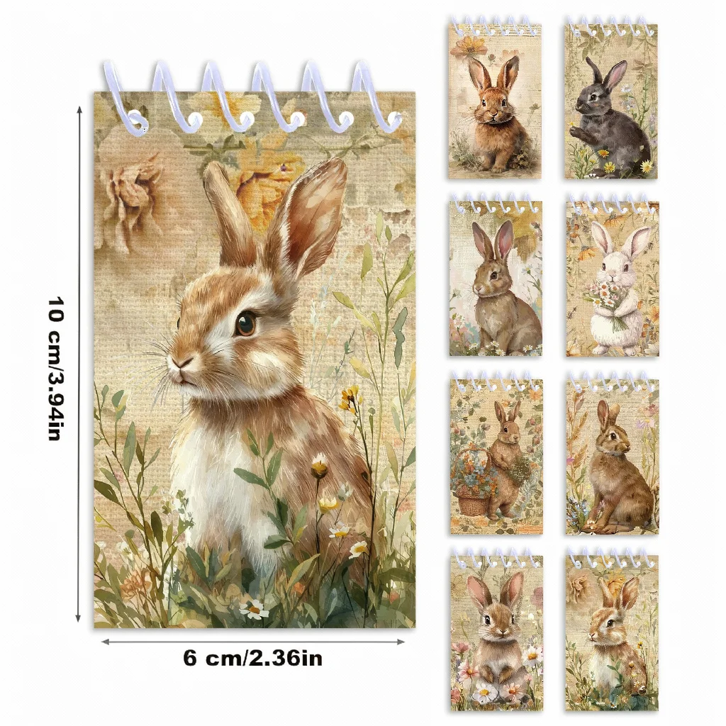 8pcs Easter Bunny Spiral Notebook Vintage Rabbit Pocket Notepad for Students Kids Easter Gift Party Favors
8pcs Easter Bunny Spiral Notebook Vintage Rabbit Pocket Notepad for Students Kids Easter Gift Party Favors
