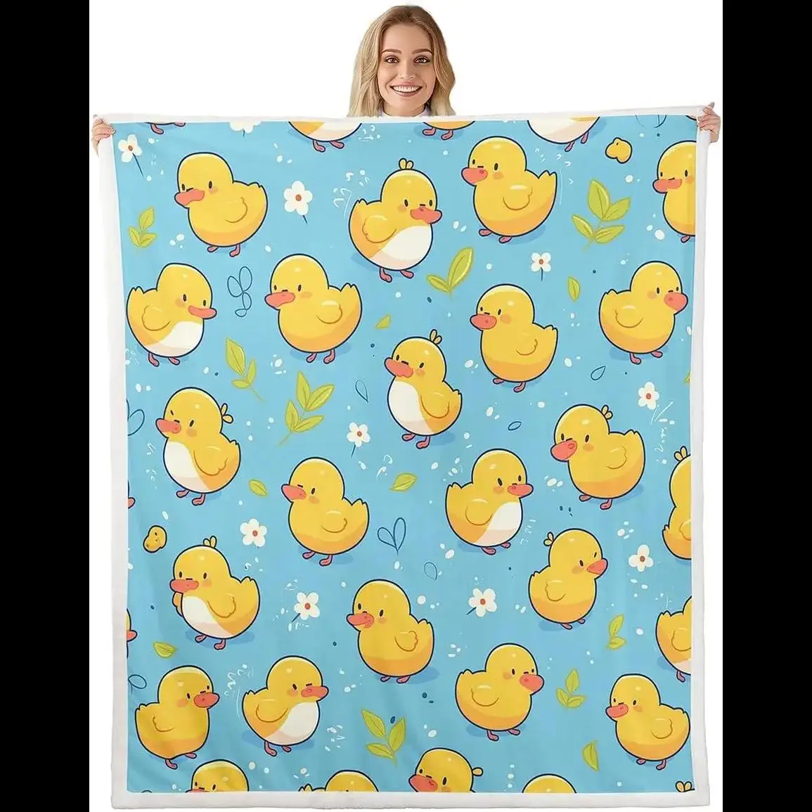 Cute Yellow Duck Blanket Soft Throw for Kids Room Decor Nursery Bedding with Playful Cartoon Design
Cute Yellow Duck Blanket Soft Throw for Kids Room Decor Nursery Bedding with Playful Cartoon Design