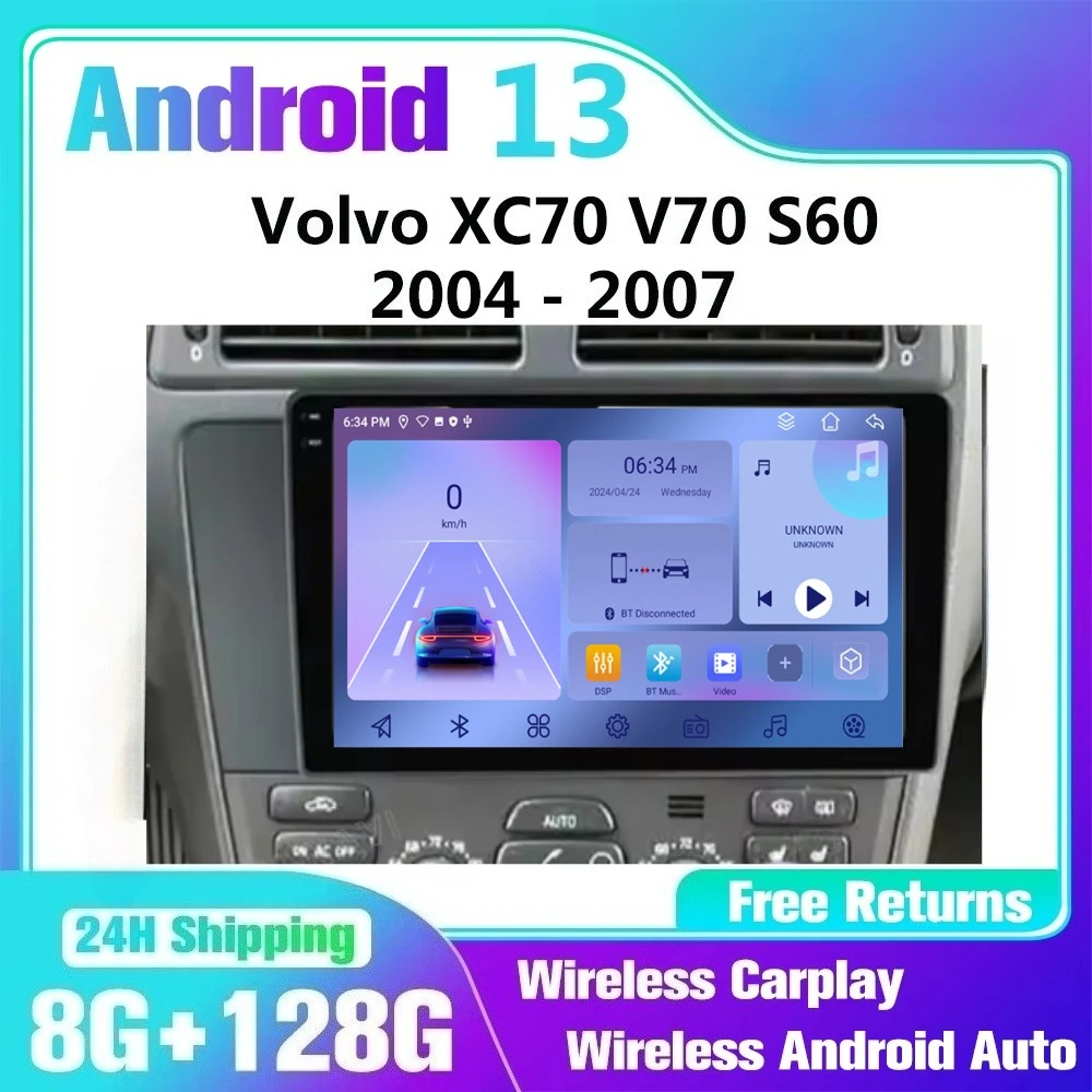AndroidRadio For Volvo XC70 V70 S60 2001-2009 Stereo Player GPS Navigation BT wireless Carplay Auto No 2DIN WIFI 4G DSG
AndroidRadio For Volvo XC70 V70 S60 2001-2009 Stereo Player GPS Navigation BT wireless Carplay Auto No 2DIN WIFI 4G DSG