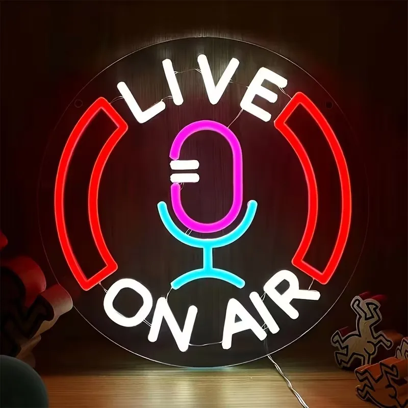 Неоновый свет на заказ — неоновый свет LIVE ON AIR, световой знак с микрофоном, светодиодная вывеска с подсветкой, украшение комнаты для подкастов в животе
Неоновый свет на заказ — неоновый свет LIVE ON AIR, световой знак с микрофоном, светодиодная вывеска с подсветкой, украшение комнаты для подкастов в животе