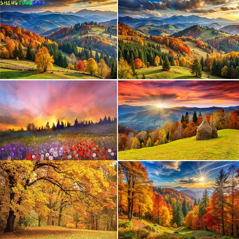 Colorful Autumn Landscape Photography Backdrops Altaussee Lake Village Park Golden Sunrise Morning Countryside Background AU03
Colorful Autumn Landscape Photography Backdrops Altaussee Lake Village Park Golden Sunrise Morning Countryside Background AU03