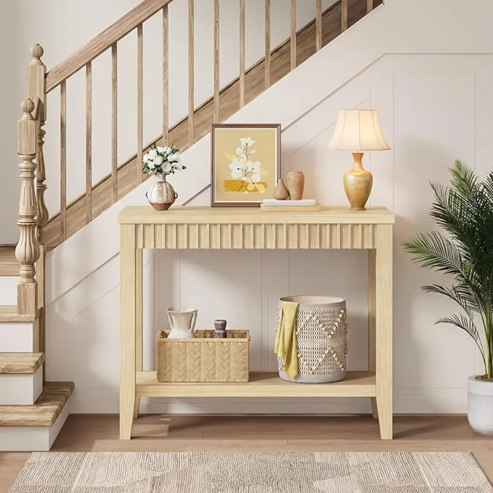32" Entryway Table, ole Tables or Entryway with Shelves, Soa Hallway Table with Open Storage or Living Room, oyer Table Load-Bea
32" Entryway Table, ole Tables or Entryway with Shelves, Soa Hallway Table with Open Storage or Living Room, oyer Table Load-Bea