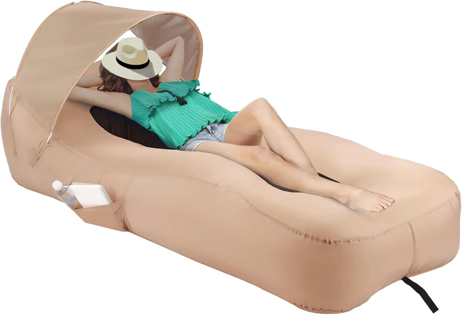 Inflatable Lounger Beach Chair with Sun-Shade, Waterproof Inflatable Couch Blow up Hammock for Hiking Backyard Beach Festivals
Inflatable Lounger Beach Chair with Sun-Shade, Waterproof Inflatable Couch Blow up Hammock for Hiking Backyard Beach Festivals