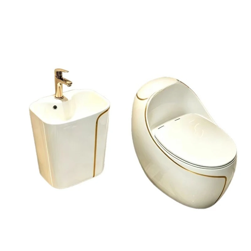 Household colored egg toilet ceramic siphon toilet light luxury wall-mounted sink combination bathroom light luxury bathroom
Household colored egg toilet ceramic siphon toilet light luxury wall-mounted sink combination bathroom light luxury bathroom