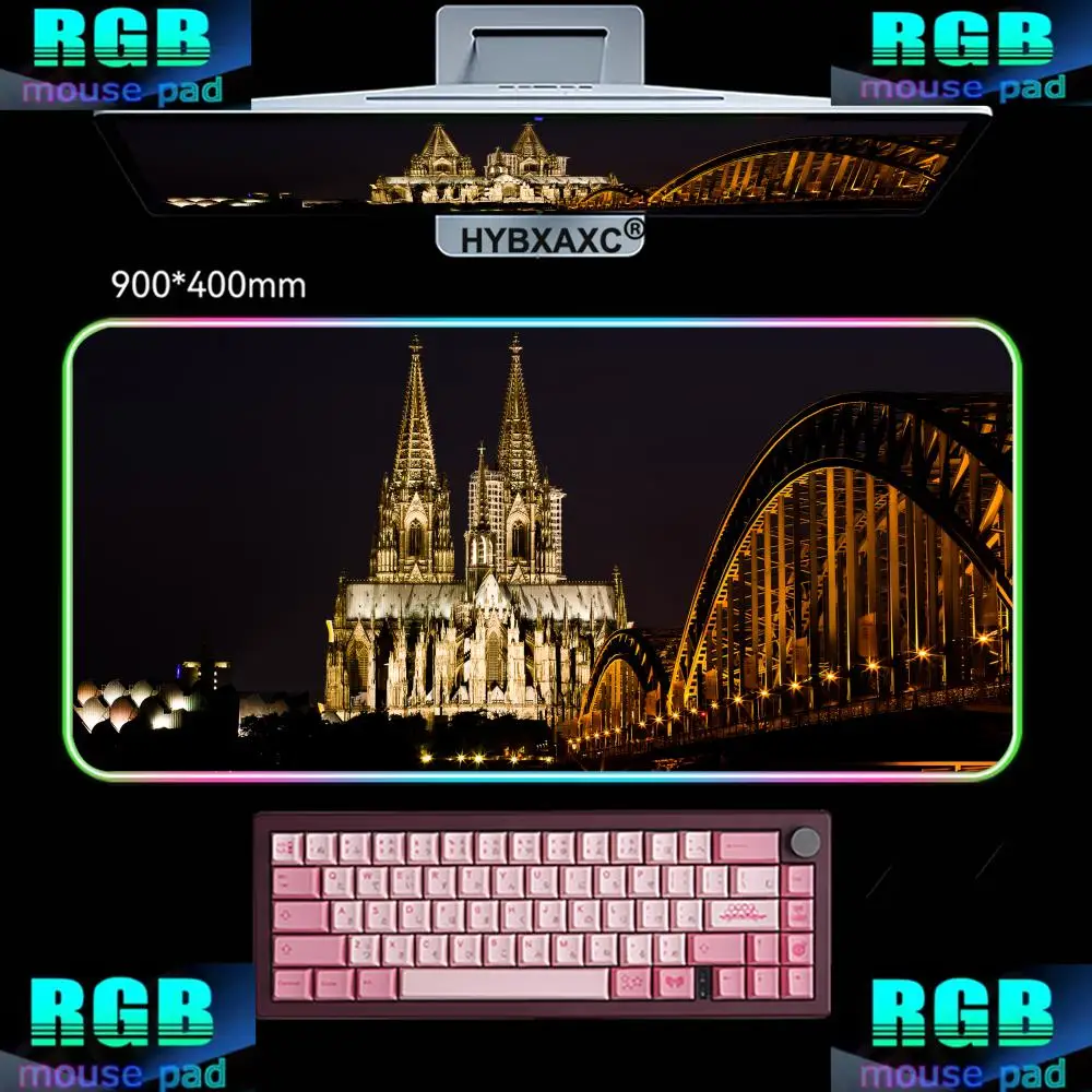 80X40CM HYBXAXC Mouse Pad RGB Gaming Mouse Pad Desk Mat HD Gamer Large LED Light XXL Cologne Cathedral Germany RGB Mouse Pad
80X40CM HYBXAXC Mouse Pad RGB Gaming Mouse Pad Desk Mat HD Gamer Large LED Light XXL Cologne Cathedral Germany RGB Mouse Pad