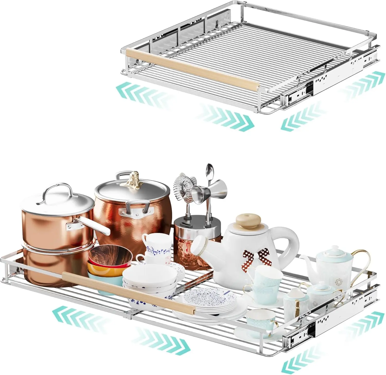 2Pack Expandable Pull Out Cabinet Organizer, Adjustable Width:23.2~39.9''W x 22.5''D Under Sink Organizer, Drawer Storage She
2Pack Expandable Pull Out Cabinet Organizer, Adjustable Width:23.2~39.9''W x 22.5''D Under Sink Organizer, Drawer Storage She