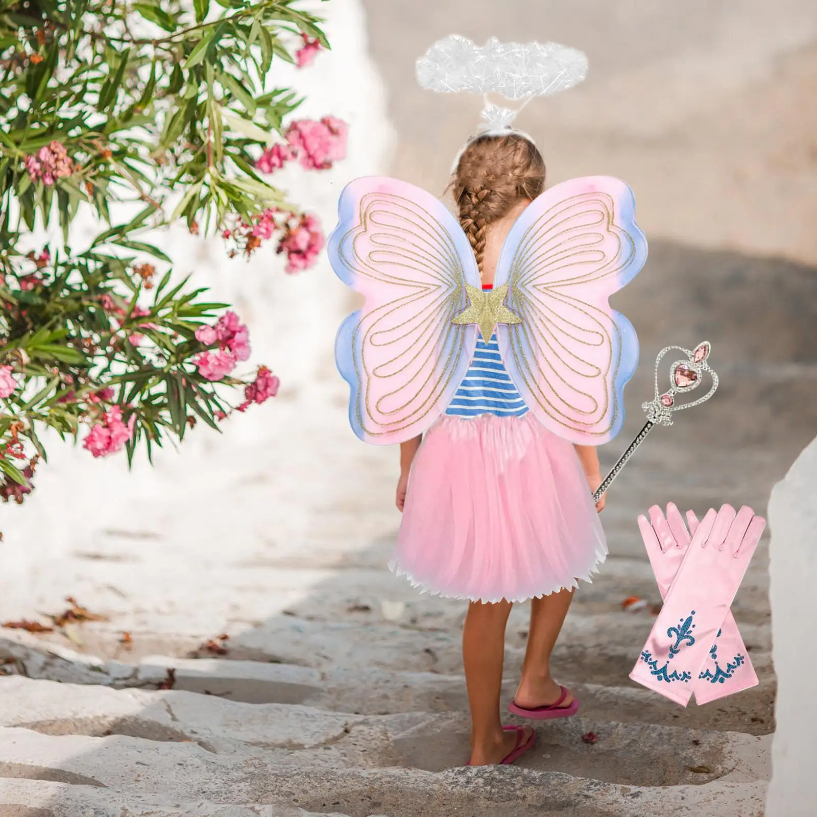 Fairy Butterfly Costume Set Headband Wand Tutu Skirt for Dress up Photo Props Stage Performance Masquerade Pretended Play
Fairy Butterfly Costume Set Headband Wand Tutu Skirt for Dress up Photo Props Stage Performance Masquerade Pretended Play
