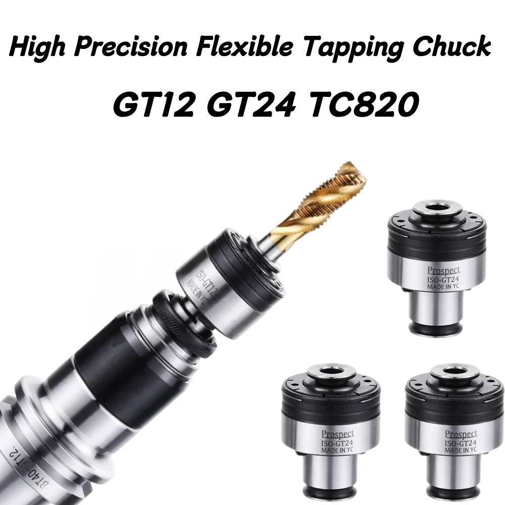 GT12 GT24 TC820 Flexible Tapping Chuck, Torque Protection Quick Change Collet, High Precision M2-M30 Tap Holder for CNC
GT12 GT24 TC820 Flexible Tapping Chuck, Torque Protection Quick Change Collet, High Precision M2-M30 Tap Holder for CNC