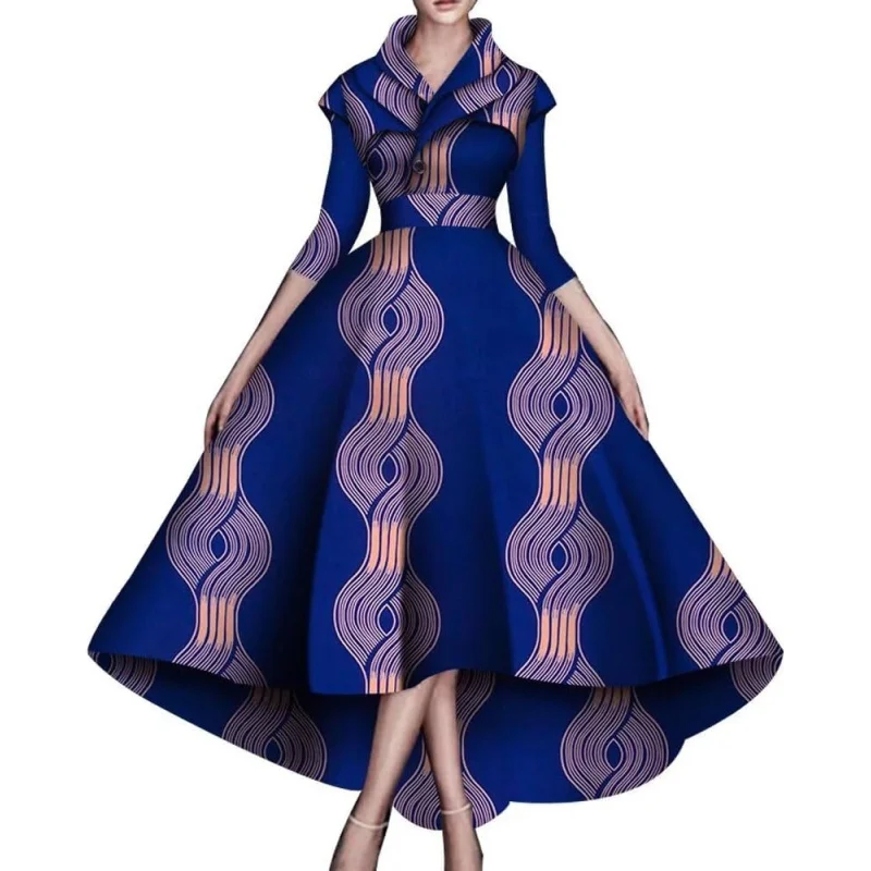 African Dresses for Women A-line Floor-Length Dress Traditional Ankara Kente Print Evening Dress
African Dresses for Women A-line Floor-Length Dress Traditional Ankara Kente Print Evening Dress
