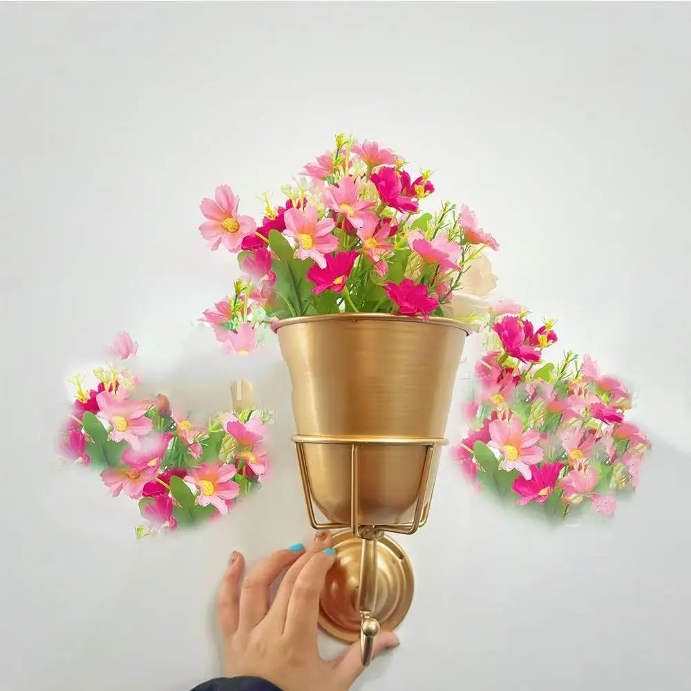 Wall-mounted Opal Wall Vessel Stainless Steel Elegant Wall Hanging Flower Pot with Detachable Hook Handcrafted Plant Pot Holder
Wall-mounted Opal Wall Vessel Stainless Steel Elegant Wall Hanging Flower Pot with Detachable Hook Handcrafted Plant Pot Holder
