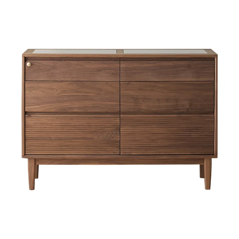 Solid wood six-chest cabinet North American black walnut bedroom bedside living room against the wall side storage locker
Solid wood six-chest cabinet North American black walnut bedroom bedside living room against the wall side storage locker