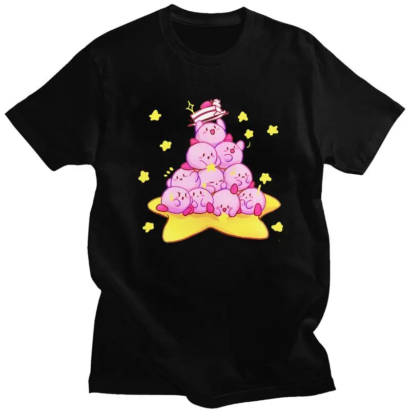 Custom Kawaii Kirbys Cartoon Star T Shirt Men Short Sleeved Video Game T-shirt Printed Tee Tops Cotton Regular Fit Tshirt Gift
Custom Kawaii Kirbys Cartoon Star T Shirt Men Short Sleeved Video Game T-shirt Printed Tee Tops Cotton Regular Fit Tshirt Gift