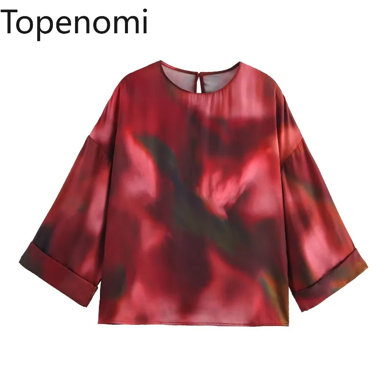 Topenomi Tie Dye Printed Blouse Women 2025 New Fashion Satin Round Neck Loose Tops Long Sleeve Street Casual Versatile Shirts
Topenomi Tie Dye Printed Blouse Women 2025 New Fashion Satin Round Neck Loose Tops Long Sleeve Street Casual Versatile Shirts