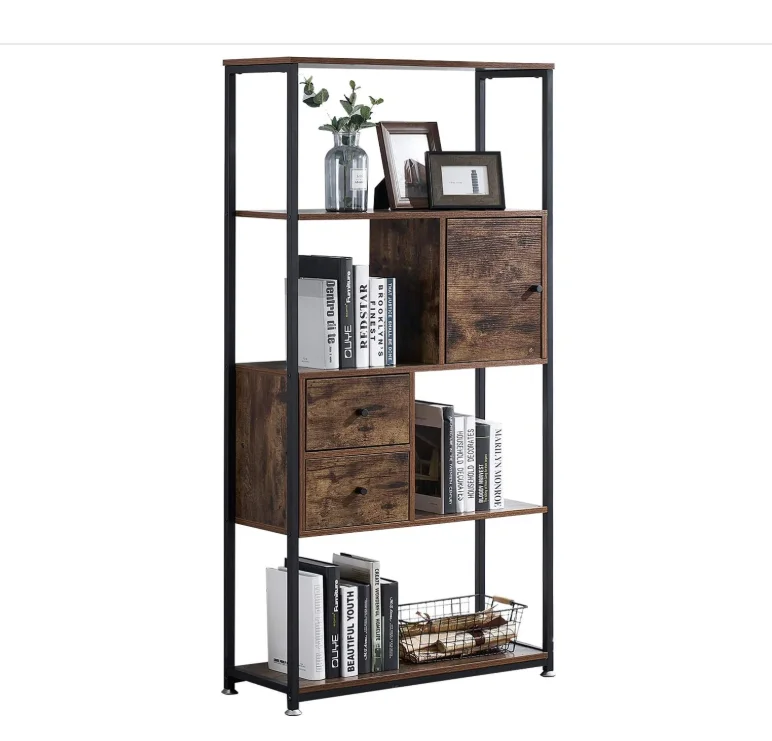 Bookcase With 2 Drawers 4 Tiers Storage Organizer Bookshelf And Cabinet For Living Room,Home Office
Bookcase With 2 Drawers 4 Tiers Storage Organizer Bookshelf And Cabinet For Living Room,Home Office