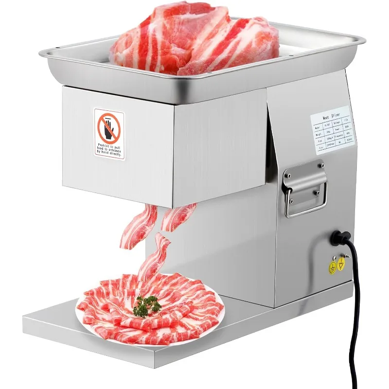 Stainless Steel Meat Slicer, 551LB/H Electric Meat Cutting Machine, 800W Commercial Meat Cutter Machine for Home Use, 3MM Thickn
Stainless Steel Meat Slicer, 551LB/H Electric Meat Cutting Machine, 800W Commercial Meat Cutter Machine for Home Use, 3MM Thickn