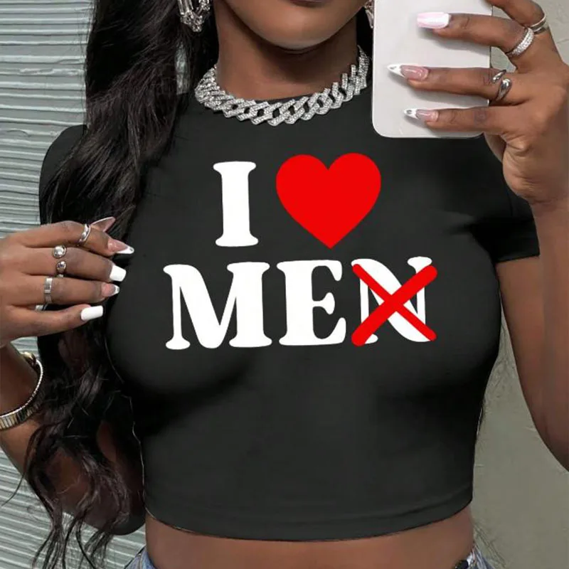 Summer New Women's Casual Sweet Solid Color Cropped Short Sleeve T-Shirt! American Retro English Heart Print, Slimming
Summer New Women's Casual Sweet Solid Color Cropped Short Sleeve T-Shirt! American Retro English Heart Print, Slimming