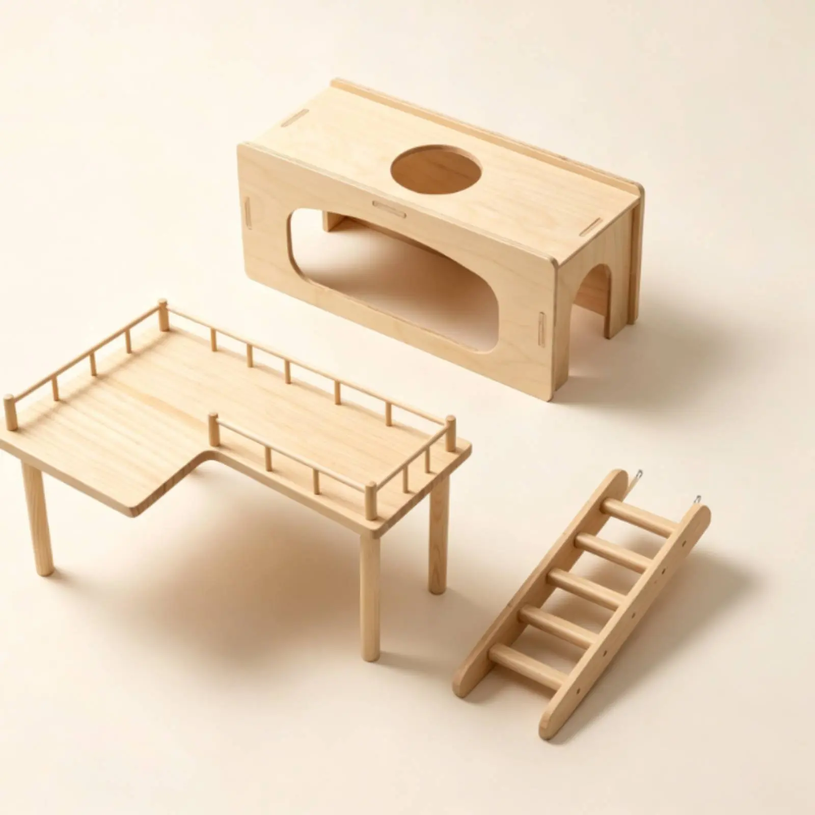 Wooden Hamster House Natural Wood Hamster Platform House Small Creature Maze Hut Easy to Assemble Enclosure Accessory Polished
Wooden Hamster House Natural Wood Hamster Platform House Small Creature Maze Hut Easy to Assemble Enclosure Accessory Polished