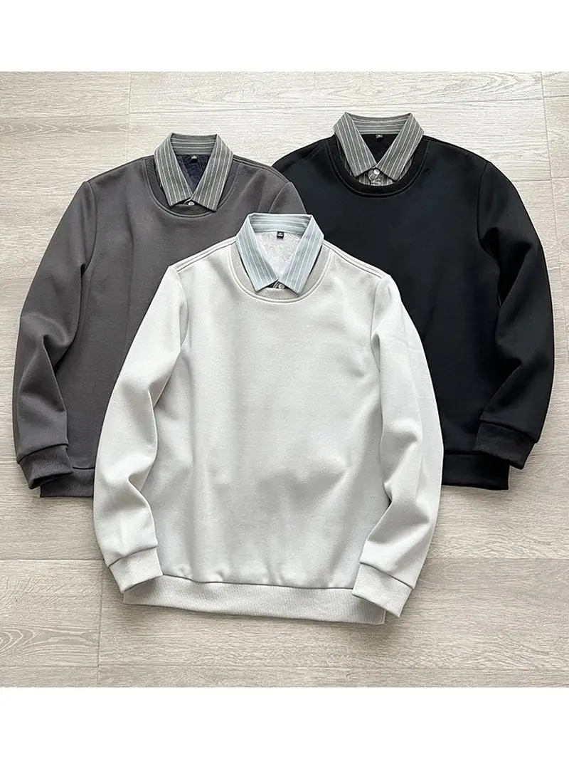 Autumn Winter American Style Pure Cotton Fleece Lined Thickened Warm Casual Long Sleeve Hoodie Base Layer Shirt for Men
Autumn Winter American Style Pure Cotton Fleece Lined Thickened Warm Casual Long Sleeve Hoodie Base Layer Shirt for Men