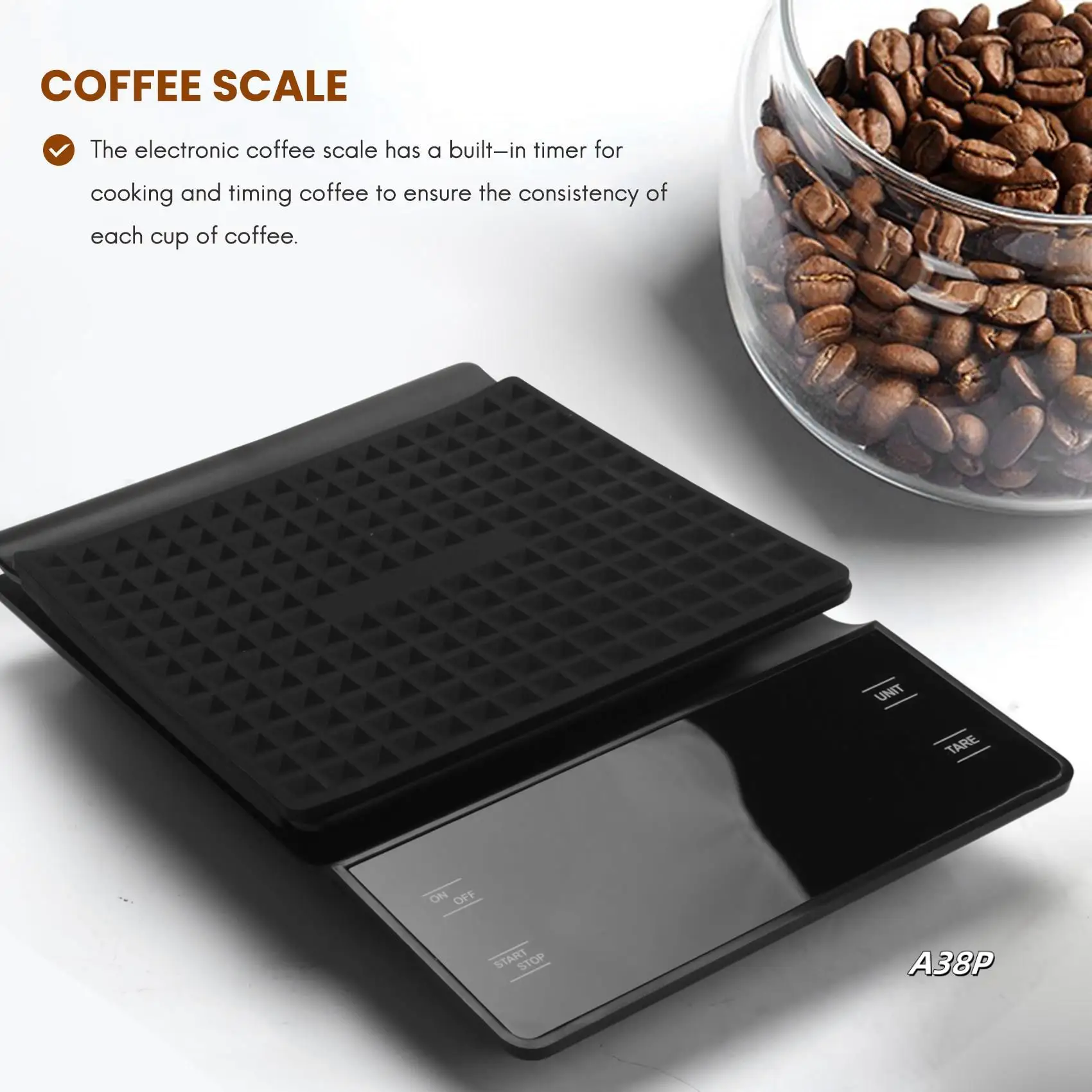 Coffee Scale With Timer 3Kg/0.1G High Precision Pour Over Drip Espresso Scale With Back-Lit LCD Display
Coffee Scale With Timer 3Kg/0.1G High Precision Pour Over Drip Espresso Scale With Back-Lit LCD Display