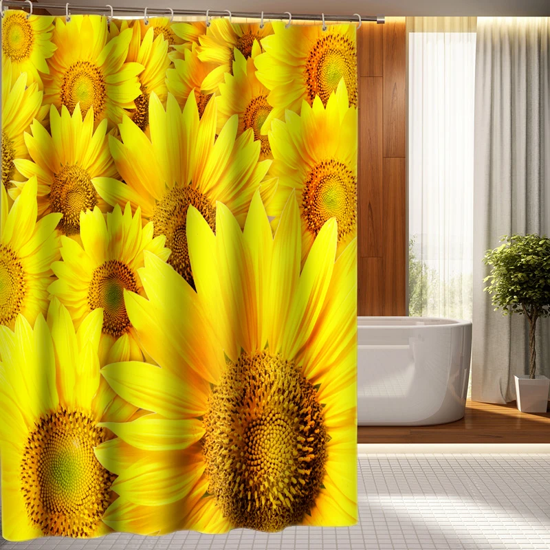 Sunflower View Shower Curtain Landscape Wall Pattern Bathroom Curtain Waterproof Washable Bath Curtain Customizable
Sunflower View Shower Curtain Landscape Wall Pattern Bathroom Curtain Waterproof Washable Bath Curtain Customizable
