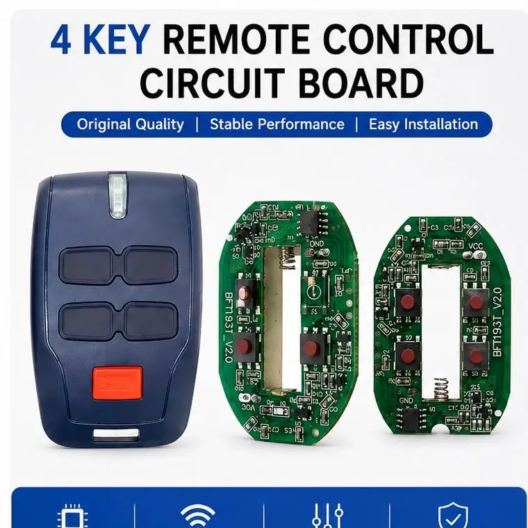 1-10 pcs for bft 4-key garage door remote control 433.92MHz remote transmitter, used for rolling door barrier door opener
1-10 pcs for bft 4-key garage door remote control 433.92MHz remote transmitter, used for rolling door barrier door opener