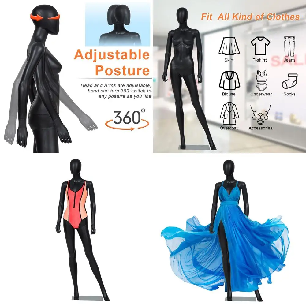 Full-Body Mannequin for Display in Clothing, Bridal, and Cosplay Shops - Realistic, Black
Full-Body Mannequin for Display in Clothing, Bridal, and Cosplay Shops - Realistic, Black